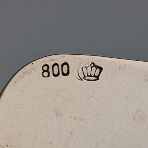 アンティーク 800シルバー製ペストリーサーバー 薔薇彫刻